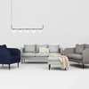 Customform Sofa, POSH Juodas 2 vietų, 89x145 cm, Pilka