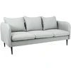Customform Sofa, POSH Juodas 3-vietė, 89x205 cm, Platinos Pilka