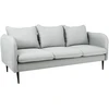 Customform Sofa, POSH Juodas 3-vietė, 89x205 cm, Platinos Pilka