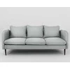 Customform Sofa, POSH Juodas 3-vietė, 89x205 cm, Platinos Pilka