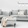 Customform Sofa, POSH Juodas 3-vietė, 89x205 cm, Platinos Pilka