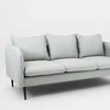Customform Sofa, POSH Juodas 3-vietė, 89x205 cm, Platinos Pilka