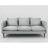 Customform Sofa, POSH Juodas 3-vietė, 89x205 cm, Platinos Pilka