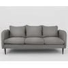 Customform Sofa, POSH Juodas 3 vietų, 89x205 cm, Pilka