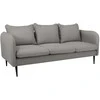 Customform Sofa, POSH Juodas 3 vietų, 89x205 cm, Pilka