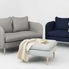 Customform Sofa, POSH WOOD 2 vietų, 89x145x90 cm, Pilka