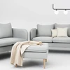 Customform Sofa, POSH WOOD 3 vietų, 89x205 cm, Platininė pilka