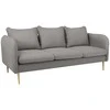 Customform Sofa, POSH WOOD 3 vietų, 89x205x90 cm, Pilka