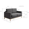 Customform Sofa, Topic, 88x220 cm, Juoda