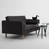 Customform Stalas, Obroos, 200x100 cm, Juodas