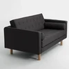 Customform Stalas, Obroos, 200x100 cm, Juodas