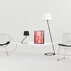 Customform Stalinė lempa, SHADE LAMP, 35x35x40 cm, Juoda/Balta