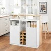 Sobuy Virtuvės sala Virtuvės spintelė Sideboard Baro stalas Sandėliavimo spintelė KNL07-WN