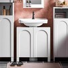 Sobuy Vanity Unit Vonios kambario baldai su 2 durimis BZR164-W