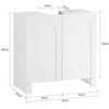 Sobuy Vanity Unit Vonios kambario baldai su 2 durimis BZR164-W