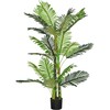 HOMCOM dirbtinė palmė Dirbtinis augalas Cemento užpildas 150 cm vidaus žalias
