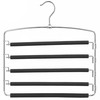 SONGMICS Kelnės pakaba, taupanti vietą, 3 vnt. rinkinys Daugiafunkcinė metalinė pakaba, tvirta, neslystanti paminkštinta, pasukamos kelnės pakabos, po 5 džinsus, kostiumines kelnes, šalikus, kaklaraiščius