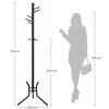 Songmics Drabužių kabykla su kabliukais RCR028B01, juoda