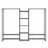 Songmics Drabužių stovas iš plieno su lentynomis 29 x 182,4 x 158,4 cm