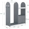 Drabužių stovas, SoBuy KMB40-HG, 97x35x108 cm, Pilka