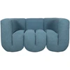 Dviejų vietų sofa Nua, 150 cm, mėlynas audinys