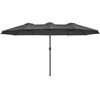 Songmics Didelis skėtis 460 x 270 cm Pilka