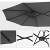 Songmics Dvigubas saulės skėtis, 460x270 cm, pilkas