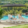 Songmics Didelis skėtis 460 x 270 cm Pilka