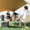 Kaitlentė Outsunny 30 litrų kompresorinis šaldytuvas, elektrinė šaldymo dėžė su LED ECO režimu, jungtimi, vėsinimo funkcija, šaldymo dėžė, termodėžė, mini šaldytuvas 12/230 V automobiliui, elektros lizdui, sunkvežimiui, stovyklavimui, juodas
