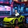 HOMCOM Vaikiškas elektrinis automobilis, 12V vaikiška transporto priemonė su 2.4G nuotolinio valdymo pulteliu, MP3 USB, garso signalas, elektrinė transporto priemonė su LED žibintais, 5 taškų saugos diržas, 3-5 km/val., skirta 3-5 metų vaikams, žalias