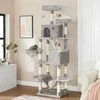 Songmics Katės draskyklė, 60x50x206 cm, pilka