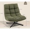Fotelis Aosom Lounge kėdė 75x95x90 cm žalia Chenille apmušalai