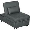 Fotelis Aosom Sofa-lova 65,5x104x81 cm Pilka Reguliuojama atlošo dalis
