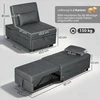 Fotelis Aosom Sofa-lova 65,5x104x81 cm Pilka Reguliuojama atlošo dalis