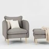 Fotelis Customform Kėdė, POSH WOOD, 89x80x90 cm, Pilka