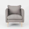 Fotelis Customform Kėdė, POSH WOOD, 89x80x90 cm, Pilka