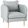 Fotelis Customform Kėdė, POSH WOOD- platyna(et90), 89x80x90 cm, Platinos Pilka