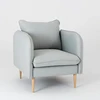 Fotelis Customform Kėdė, POSH WOOD- platyna(et90), 89x80x90 cm, Platinos Pilka