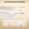 Fotelis HOMCOM elektra reguliuojamas poilsio/TV krėslas / masažinis krėslas su atsistojimo funkcija, šildymu, gulėjimo funkcija, plačiu atlošu, pakoju ir 2 šoninėmis kišenėmis, svetainei, smėlio spalvos