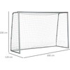 Sportnow HOMCOM Futbolo vartai su PE tinkleliu, futbolo vartai vaikams ir suaugusiems, 300 x 120 x 200 cm, plienas, PE, sodui, futbolo treniruotėms, pilkos spalvos