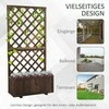 Outsunny Medinis vazonas su treliažu, atrama vijokliniams augalams 72,5 x 31,5 x 149,5 cm