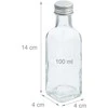 Gertuvė Relaxdays Mažų buteliukų rinkinys, 100 ml, sidabrinis, permatomas, stiklas