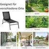 "Outsunny Relax Lounger" saulės gultas su 5 pakopų atlošu aliuminis juodas 169x65x102cm