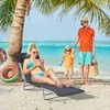 "Outsunny" saulės gultas sodo gultas atsipalaidavimo gultas baseino gultas dviaukštis gultas sodui ir terasai juodas
