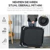 Outsunny sulankstomas gultas, sodo kėdė su reguliuojamu atlošu, kempingo gultas iki 120 kg, Oksfordo audinys, juodas