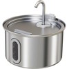 PawHut kačių fontanėlis 2,5 l gėrimo fontanėlis katėms su tyliu siurbliu, LED aktyvintos anglies filtru, 19,4 x 19,4 x 18,7 cm