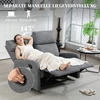 Fotelis HOMCOM 2 vietneutterflyų sofa, individualiai reguliuojami atlošai, kojų atrama, audinio apmušalas, plienas, pilka