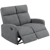 Fotelis HOMCOM 2 vietneutterflyų sofa, individualiai reguliuojami atlošai, kojų atrama, audinio apmušalas, plienas, pilka