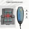 Fotelis HOMCOM elektrinis pakeliamas televizoriaus krėslas, masažo, šildymo ir atlošimo funkcijos, krėslas su puodelių laikikliu, daiktadėže, USB jungtimis ir nuotolinio valdymo pulteliu, aksominis, tamsiai pilkas