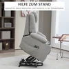 "HOMCOM" TV fotelis elektrinis kėdė su šildymo funkcija 1 variklio masažo funkcija kišeninių spyruoklių šerdis šviesiai pilka